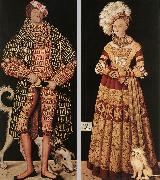 CRANACH, Lucas the Elder, Portraits of Henry the Pious, Duke of Saxony and his wife Katharina von Mecklenburg dfg